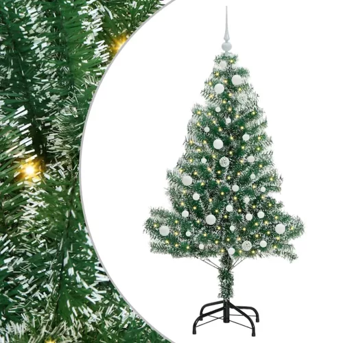  Mű karácsonyi fa hóval borítva LED fényekkel 150 LED-del 150 cm
