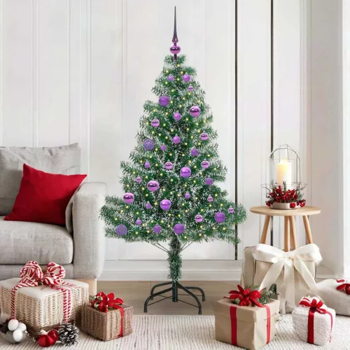  Mű karácsonyi fa hóval borítva LED fényekkel 150 LED-del 150 cm