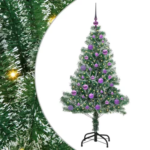  Mű karácsonyi fa hóval borítva LED fényekkel 150 LED-del 150 cm