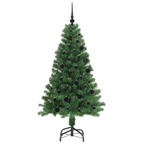  Mű karácsonyfa 150 LED-del Zöld 150 cm PVC és Acél és Műanyag