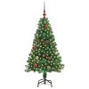  Mű karácsonyfa 150 LED-del Zöld 150 cm PVC és Acél és Műanyag