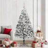  Mű karácsonyfa 300 LED-del Fehér 210 cm PVC és Acél és Műanyag