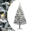  Mű karácsonyfa 300 LED-del Fehér 210 cm PVC és Acél és Műanyag
