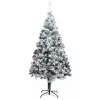  Mű karácsonyfa 300 LED-del Fehér 210 cm PVC és Acél és Műanyag