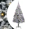  Mű karácsonyfa 300 LED-del Fehér 210 cm PVC és Acél és Műanyag