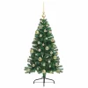  Mesterséges, előre világított karácsonyi fa Zöld 120 cm PVC