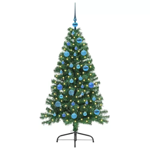  Mesterséges, előre világított karácsonyi fa Zöld 150 cm PVC