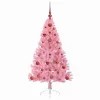  Mesterséges, előre világított karácsonyi fa Rózsaszín 120 cm