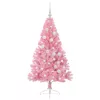  Mesterséges, előre világított karácsonyi fa Rózsaszín 120 cm