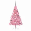  Mesterséges, előre világított karácsonyi fa Rózsaszín 150 cm