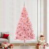  Mesterséges, előre világított karácsonyi fa Rózsaszín 240 cm