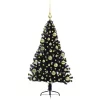  Mesterséges, előre világított karácsonyi fa Fekete 120 cm PVC