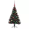  Mesterséges, előre világított karácsonyi fa Fekete 120 cm PVC