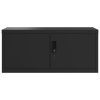  fekete acél irattartó szekrény 90x40x40 cm