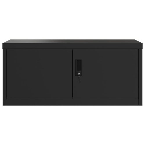  fekete acél irattartó szekrény 90x40x40 cm