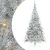  Mesterséges, előre világított karácsonyi fa Ezüst 210 cm PET