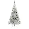  Mesterséges, előre világított karácsonyi fa Ezüst 240 cm PET