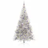  Mesterséges, előre világított karácsonyi fa Ezüst 240 cm PET