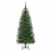  Mű karácsonyfa 150 LED-del állvánnyal Zöld 120 cm PE és PVC
