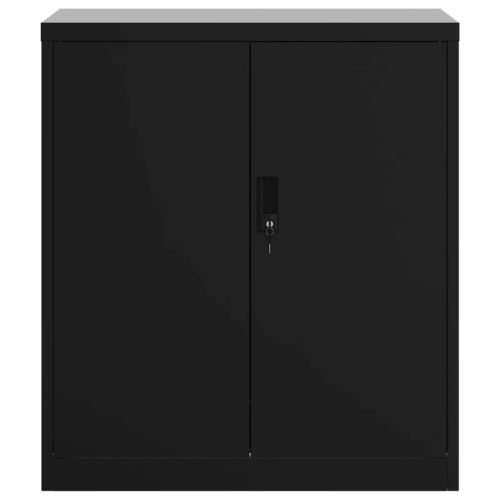  fekete acél irattartó szekrény 79x40x90 cm