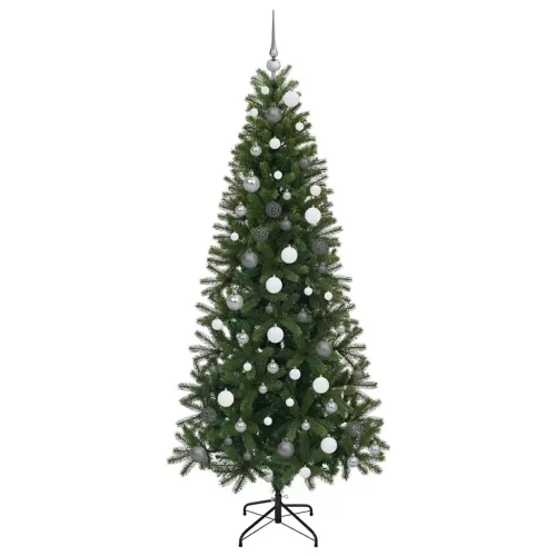  Mű karácsonyfa 300 LED-del állvánnyal Zöld 210 cm PE és PVC