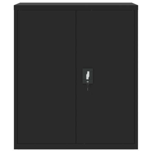  fekete acél irattartó szekrény 90x40x105 cm