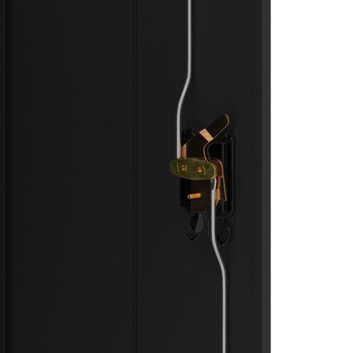  fekete acél irattartó szekrény 90x40x105 cm