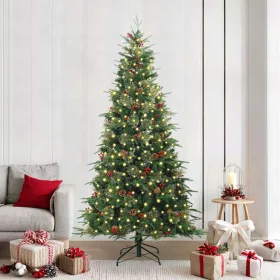    Műanyag Hajtogatós Karácsonyfa állvánnyal Zöld 240 cm PE és PVC