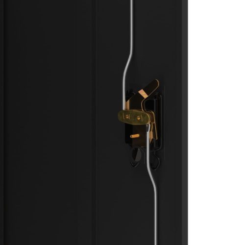  fekete acél irattartó szekrény 90x40x140 cm