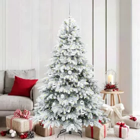    Mű karácsonyfa 300 LED-del állvánnyal Zöld 180 cm PE és PVC