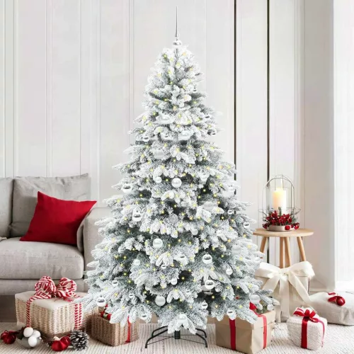  Mű karácsonyfa 300 LED-del állvánnyal Zöld 180 cm PE és PVC