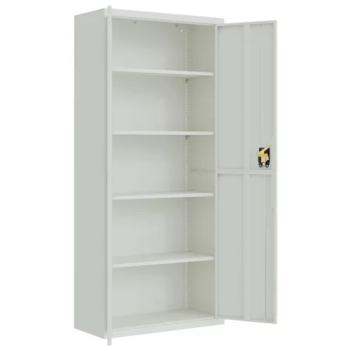  világosszürke acél irattartó szekrény 90x40x200 cm