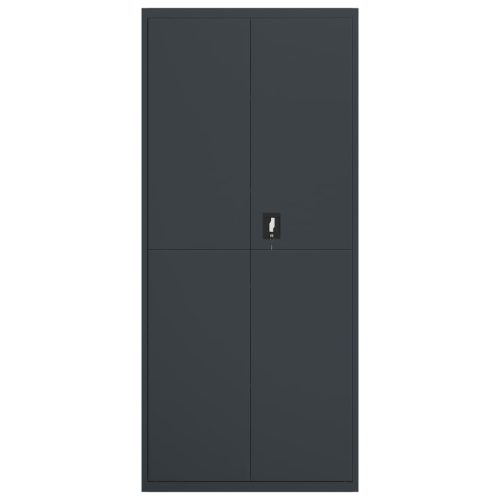  antracitszürke acél irattartó szekrény 90 x 40 x 200 cm