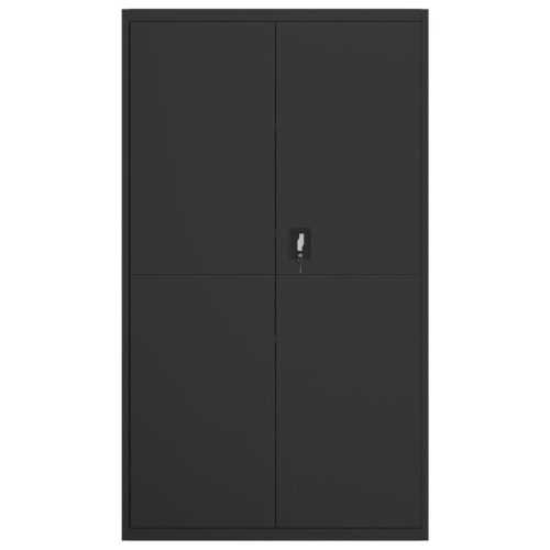  fekete acél irattartó szekrény 105x40x180 cm