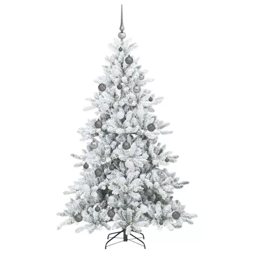  Műanyag Hajtogatós Karácsonyfa Fehér 180 cm PVC és Acél