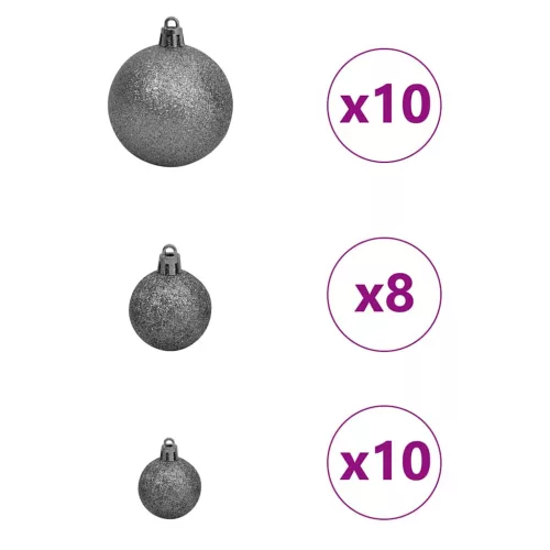  Műanyag Hajtogatós Karácsonyfa Fehér 180 cm PVC és Acél