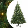  Mű karácsonyfa 150 LED-del állvánnyal Zöld 120 cm PE és PVC