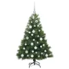  Mű karácsonyfa 150 LED-del állvánnyal Zöld 120 cm PE és PVC