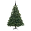  Mű karácsonyfa 150 LED-del állvánnyal Zöld 150 cm PE és PVC