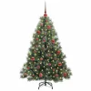  Mű karácsonyfa 150 LED-del állvánnyal Zöld 150 cm PE és PVC