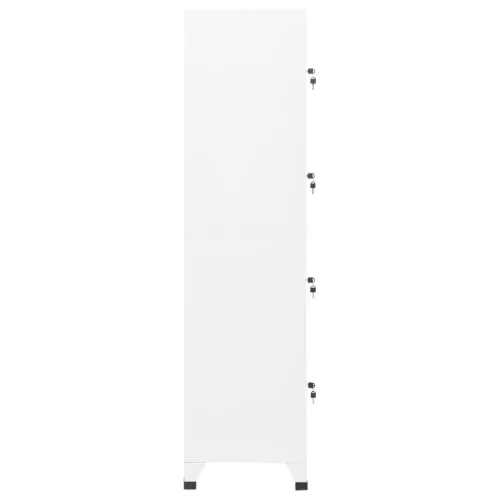  fehér acél zárható szekrény 38 x 45 x 180 cm