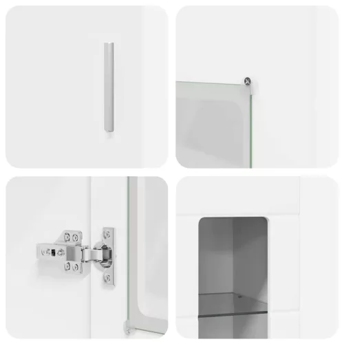  Magasfiú polcokkal tárolóval Fehér 60 x 35 x 182 cm Faanyag