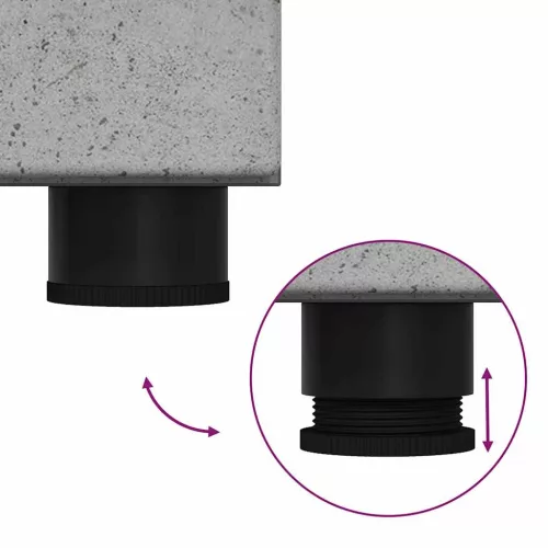  Magasfiú polcokkal Beton Szürke 60 x 35 x 182 cm Faanyag