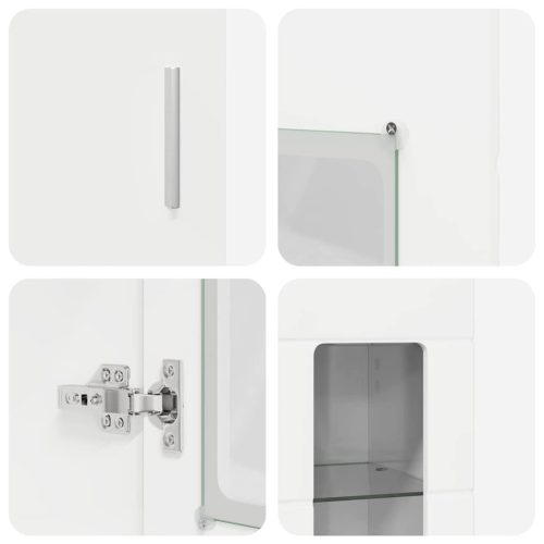  Magasfiú polcokkal Magas Fényű Fehér 60 x 35 x 182 cm Faanyag