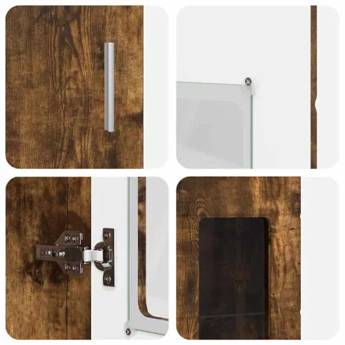  Magasfiú polcokkal Füstölt tölgy 60 x 35 x 182 cm Faanyag