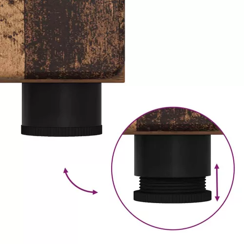  Magasfiú polcokkal tárolóval Öreg fa 60 x 35 x 182 cm Faanyag