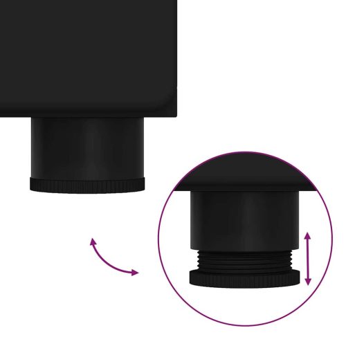  Magasfiú polcokkal tárolóval Fekete 60 x 35 x 182 cm Faanyag