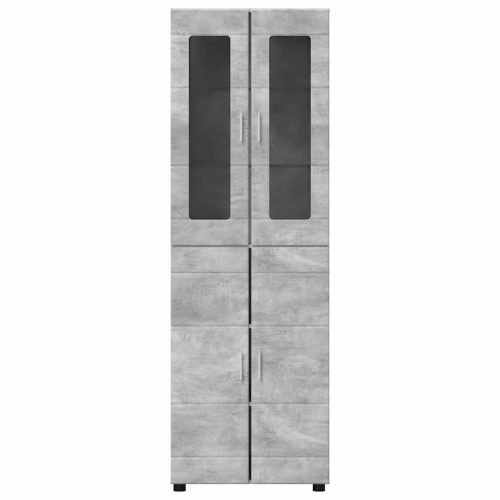  Magasfiú polcokkal Beton Szürke 60 x 35 x 182 cm Faanyag