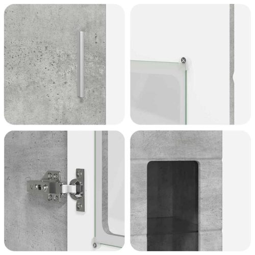  Magasfiú polcokkal Beton Szürke 60 x 35 x 182 cm Faanyag