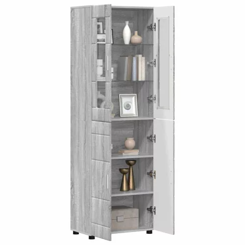  Magasfiú polcokkal Szürke Sonoma 60 x 35 x 182 cm Faanyag